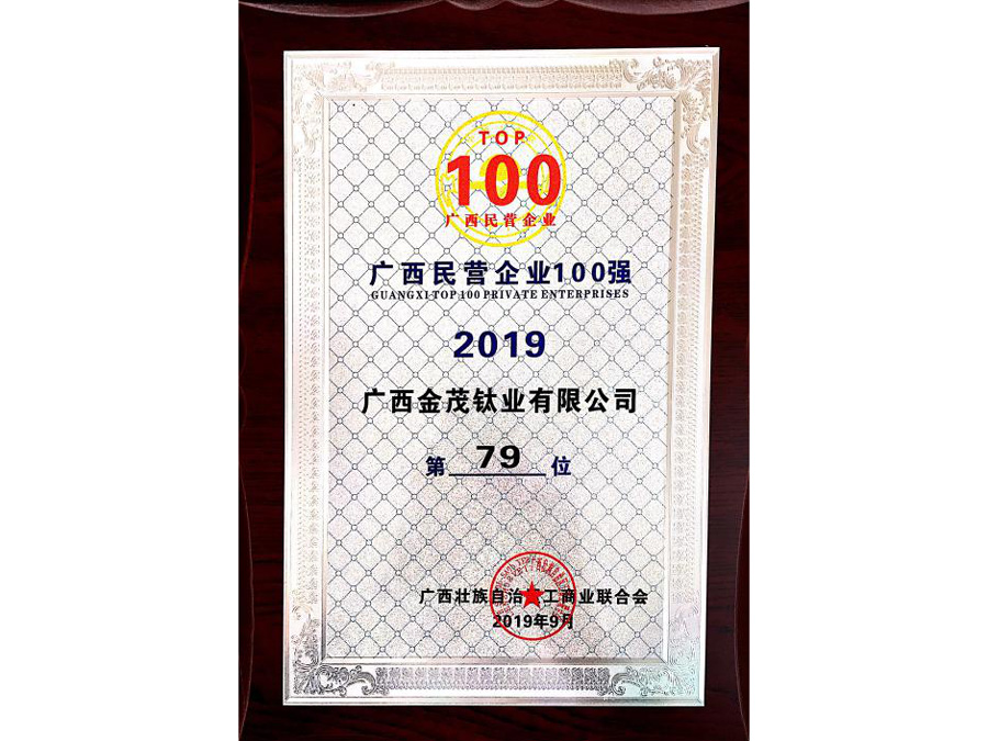 Guangxi Top 100 Private Enterprises 